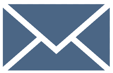Mail Logo im dunkelblau ohne Hintergrund, verlinkt zum Mail Client.